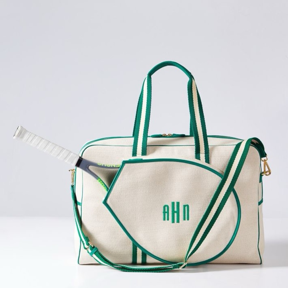 Brand New Unmonogrammed Mark & Graham Riviera Italian Canvas Tennis Weekender